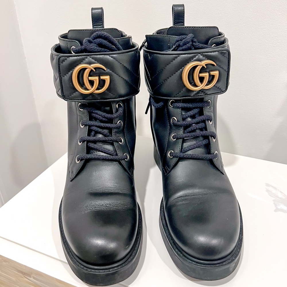 Gucci Marmont Double-G Ankle Boots